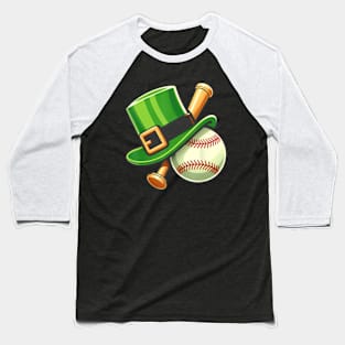 Boys Baseball St Patricks Day Ball Leprechaun Catcher Baseball T-Shirt